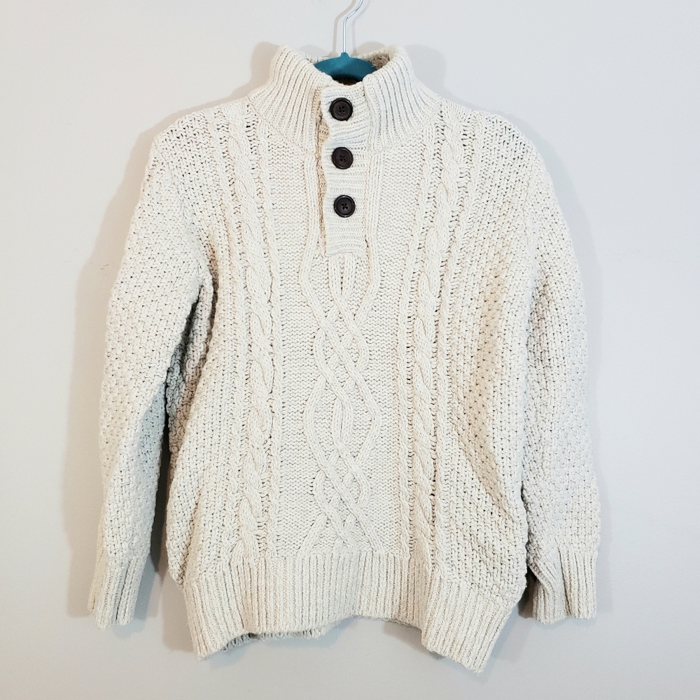 GAP Kids Boy's Wool Cable Knit Turtleneck Sweater